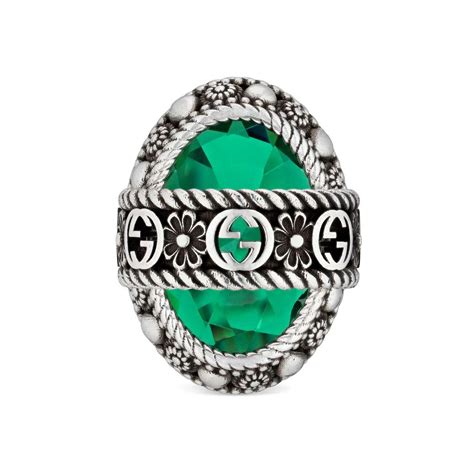 green ring gucci|gucci interlocking g silver ring.